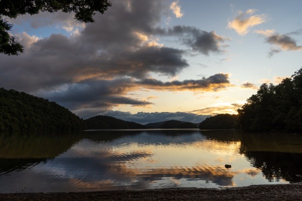 Sunset over Lake Waikareiti, Kay Bayley