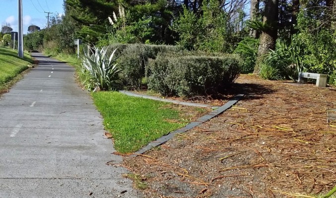 Muriel Jones commemorative garden and seat. Photo: Gillian Ward